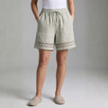 Arlena Lace Trim Cotton Shorts – Soft Casual Summer Lounge Shorts