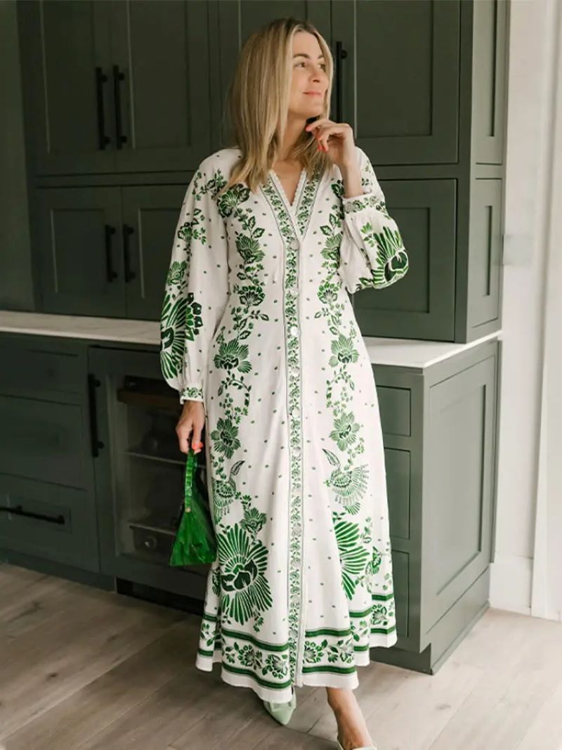 Kai Chic Floral Pattern Dress