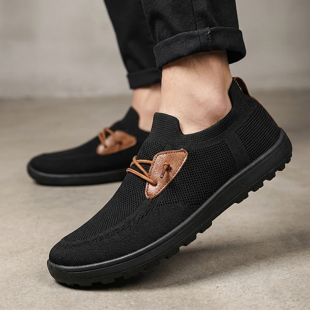 Xavier Mesh Slip-On Loafers – Breathable Memory Foam Casual Shoes