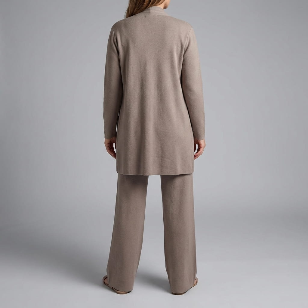 Myrna Soft Knit Three-Piece Set – Cozy Stretch Lounge Ensemble