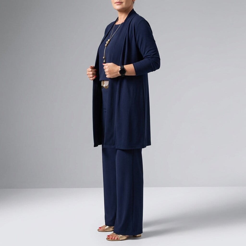 Myrna Soft Knit Three-Piece Set – Cozy Stretch Lounge Ensemble