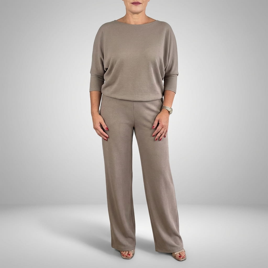 Myrna Soft Knit Three-Piece Set – Cozy Stretch Lounge Ensemble