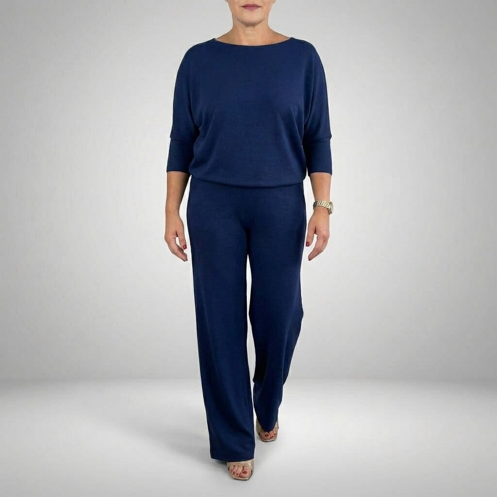 Myrna Soft Knit Three-Piece Set – Cozy Stretch Lounge Ensemble