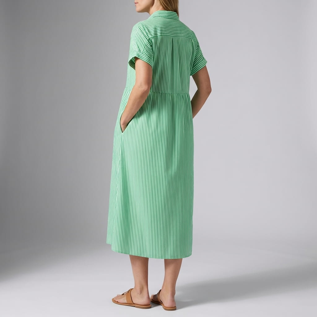 Emilia Women's Full Length Maxi Shirt Dress – Lightweight Breathable Style