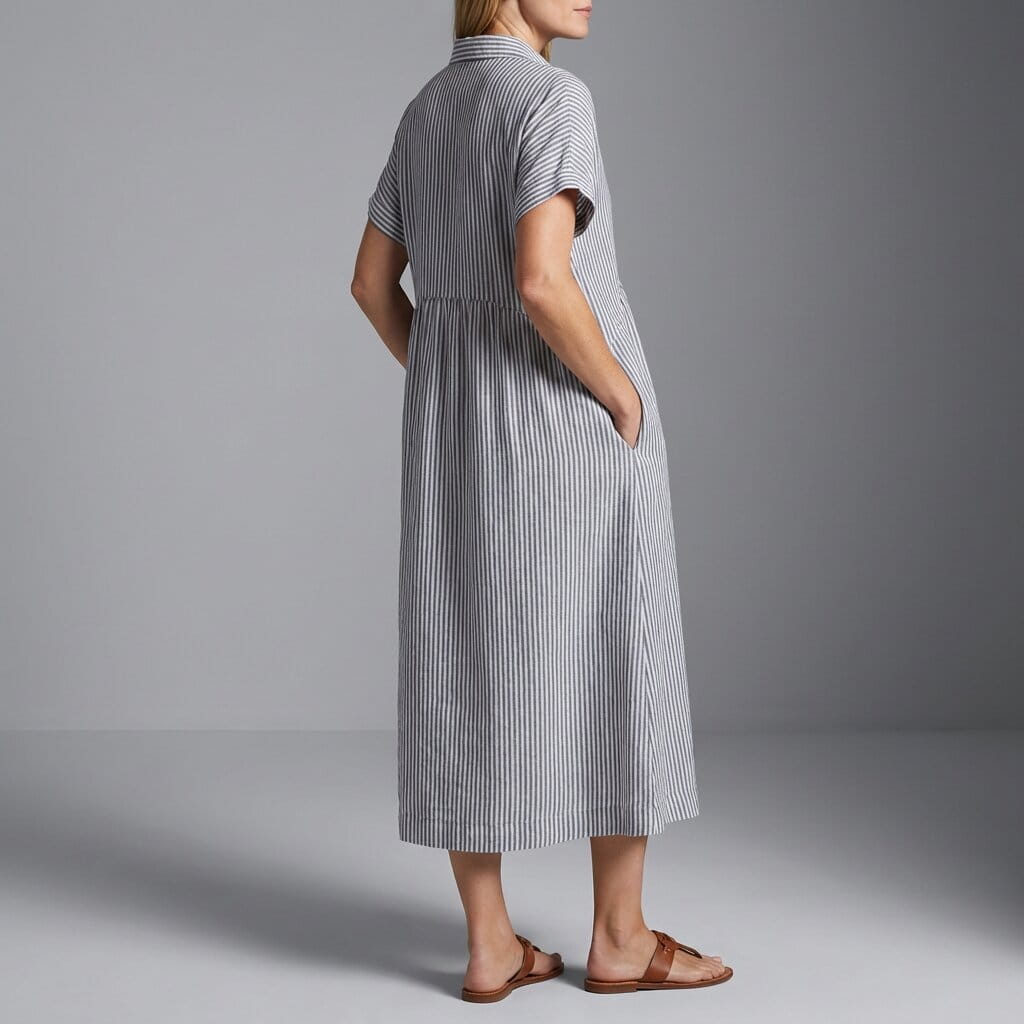 Emilia Women's Full Length Maxi Shirt Dress – Lightweight Breathable Style