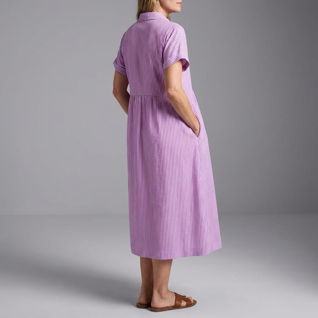Emilia Women's Full Length Maxi Shirt Dress – Lightweight Breathable Style