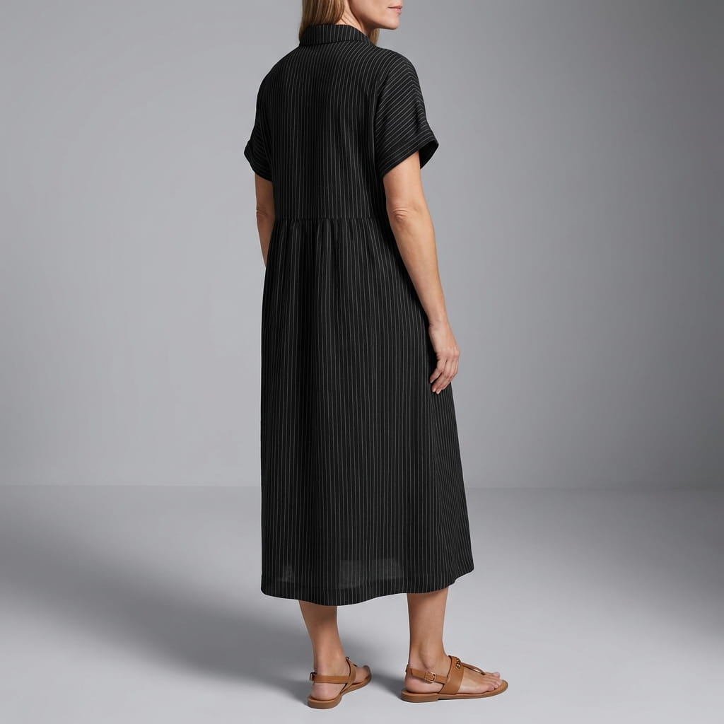 Emilia Women's Full Length Maxi Shirt Dress – Lightweight Breathable Style