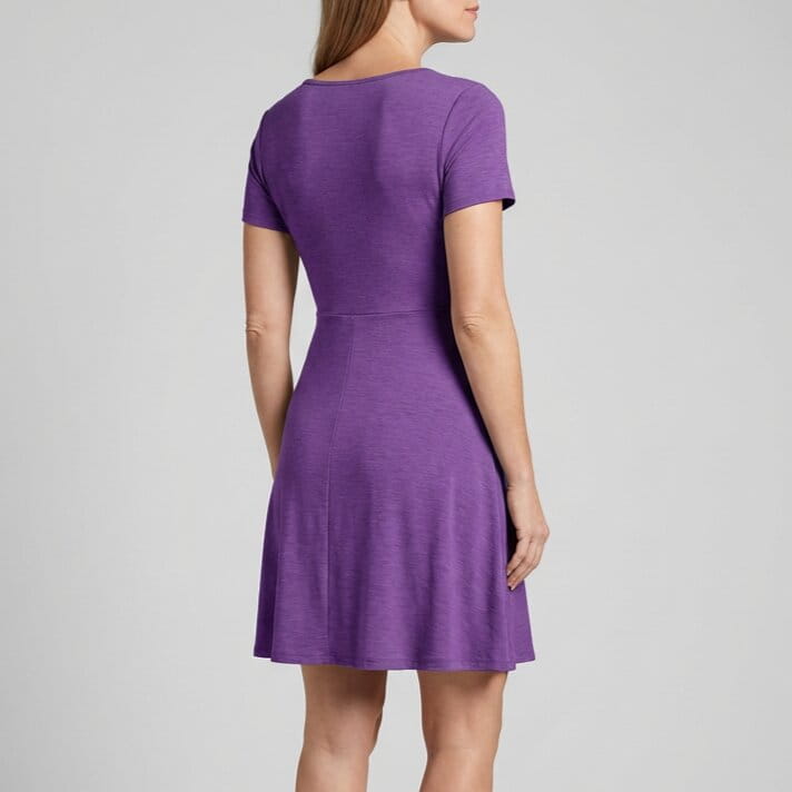 Margarette V-Neck Tie Front Mini Dress – Lightweight Cotton Summer Dress