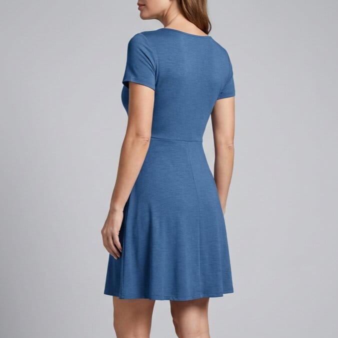 Margarette V-Neck Tie Front Mini Dress – Lightweight Cotton Summer Dress