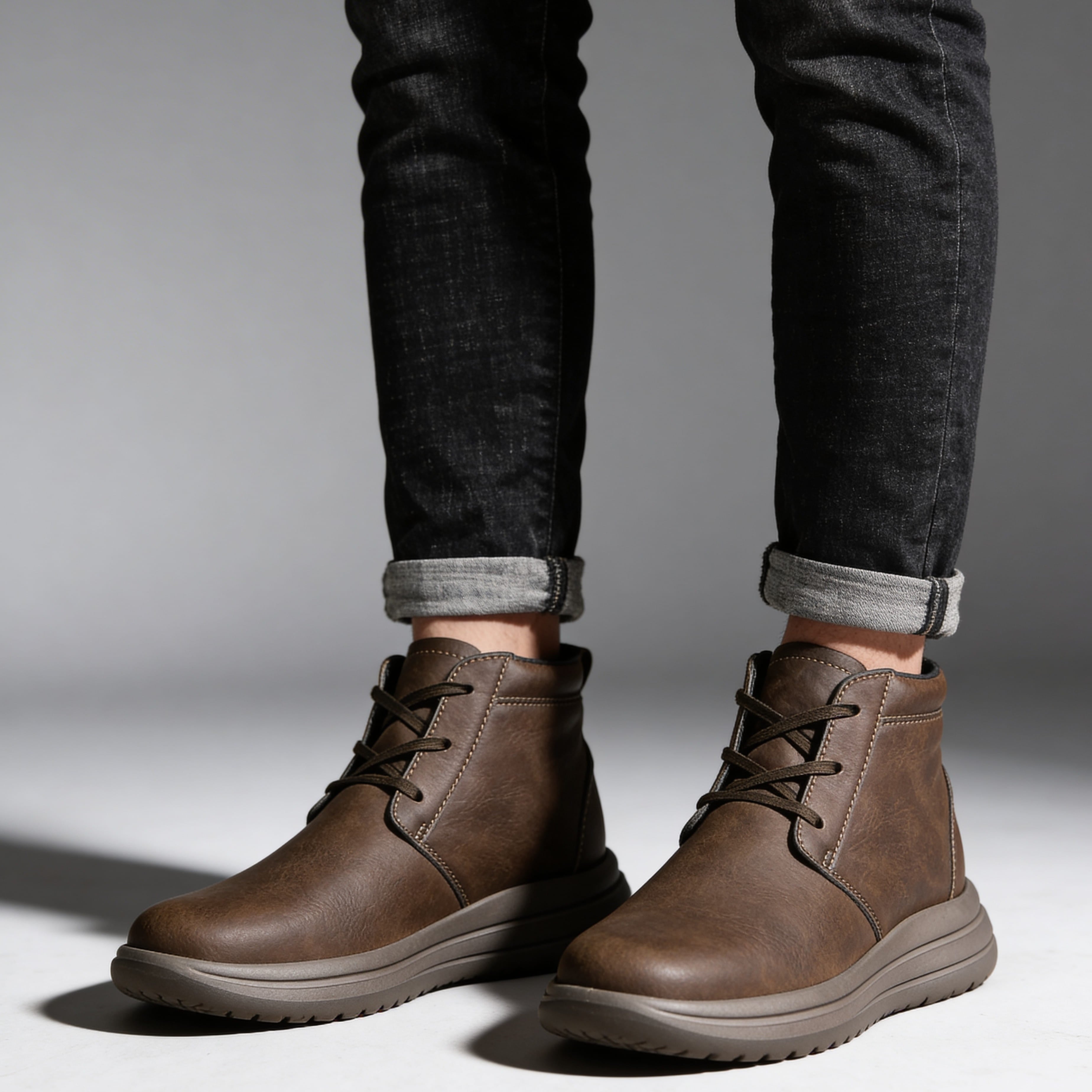 Mauricio Genuine Leather Chukka Boots – Cushioned Comfort Ankle Boots