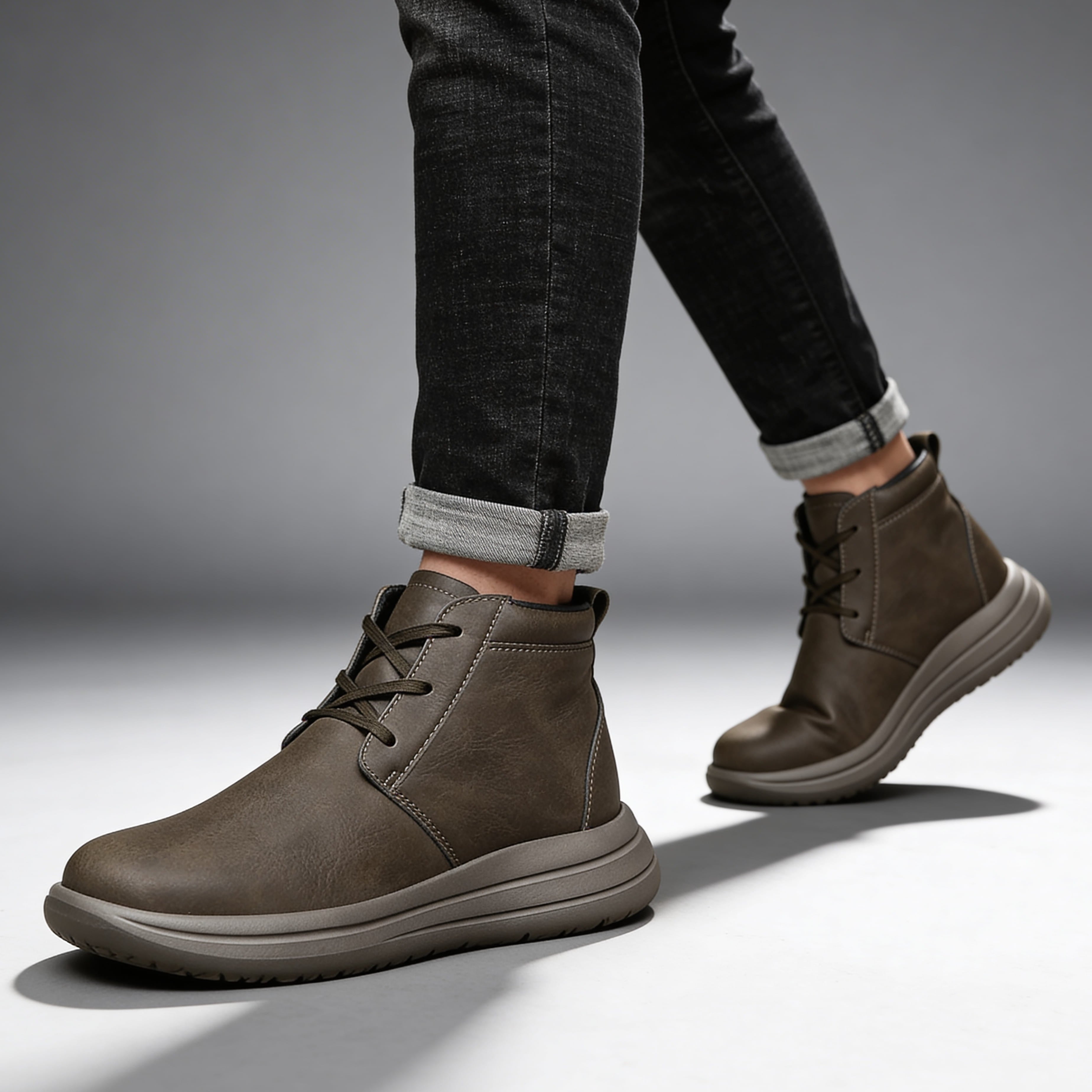 Mauricio Genuine Leather Chukka Boots – Cushioned Comfort Ankle Boots