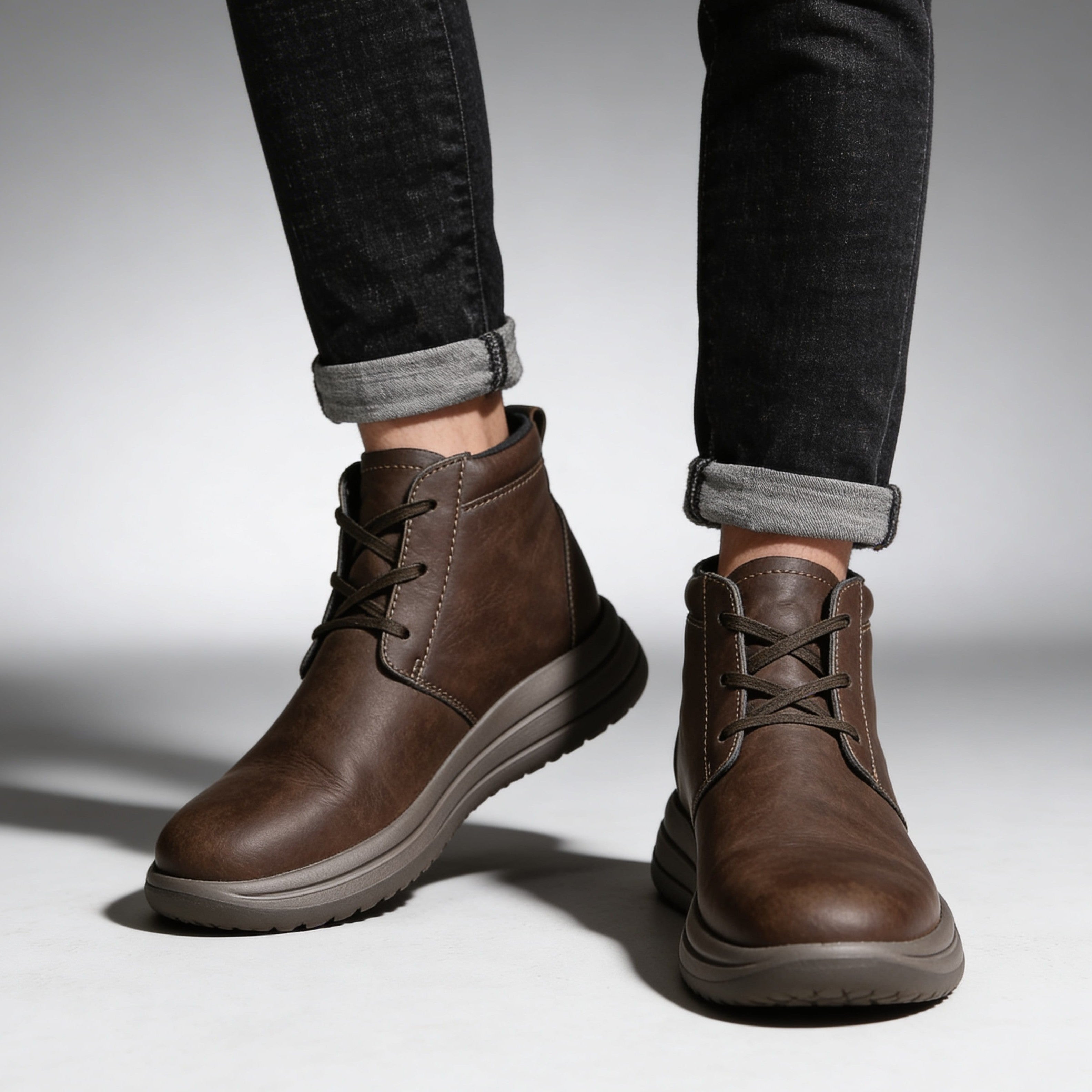 Mauricio Genuine Leather Chukka Boots – Cushioned Comfort Ankle Boots