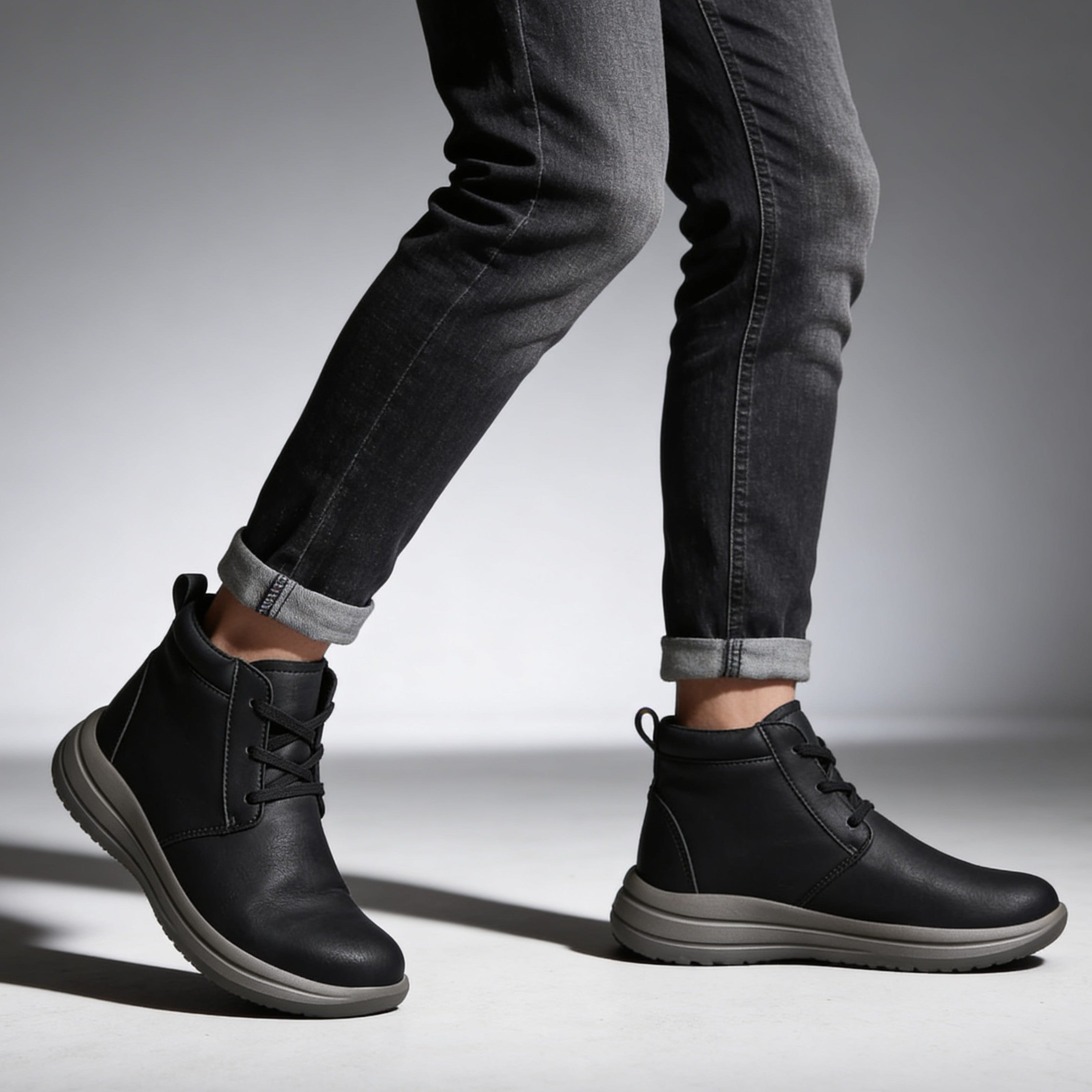 Mauricio Genuine Leather Chukka Boots – Cushioned Comfort Ankle Boots