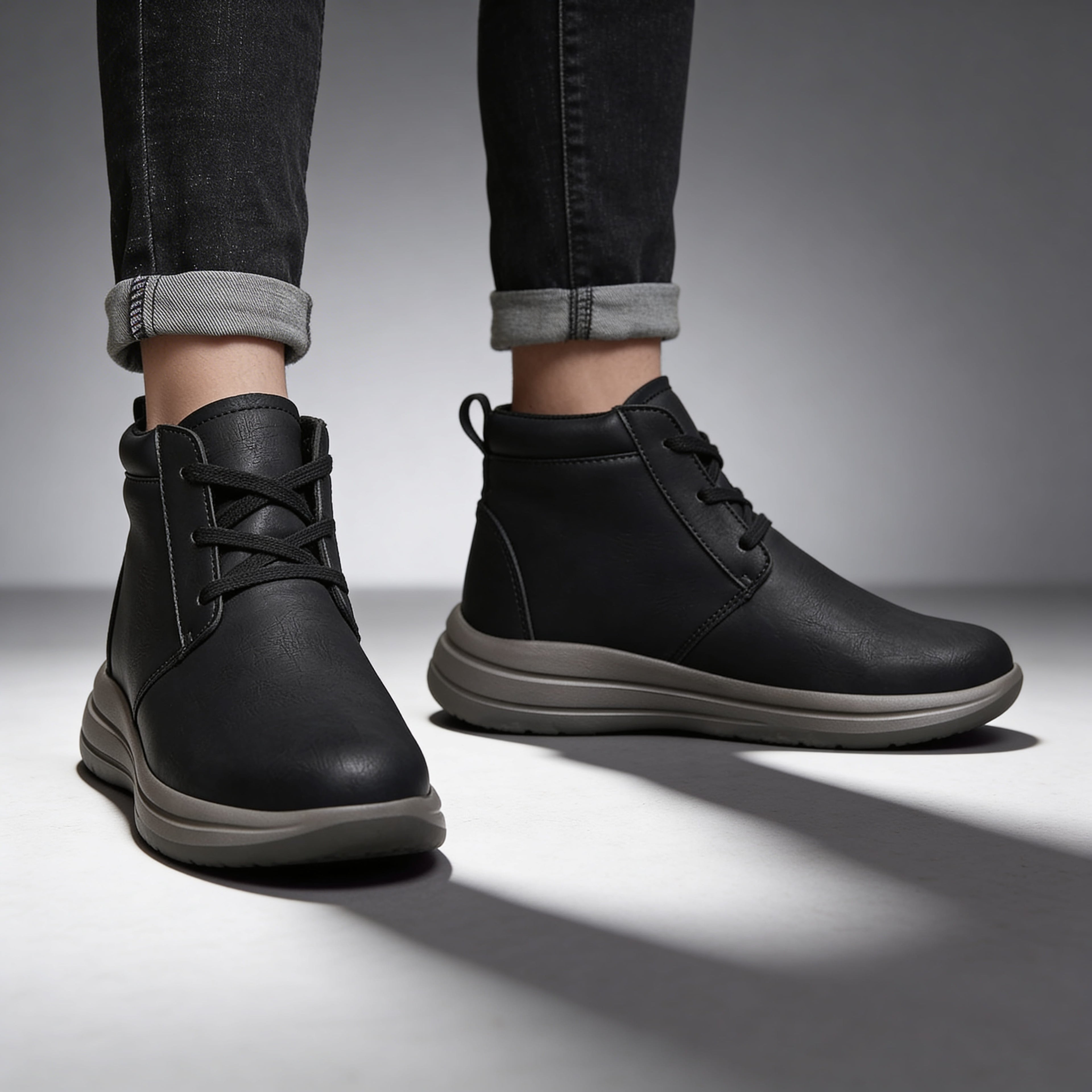 Mauricio Genuine Leather Chukka Boots – Cushioned Comfort Ankle Boots