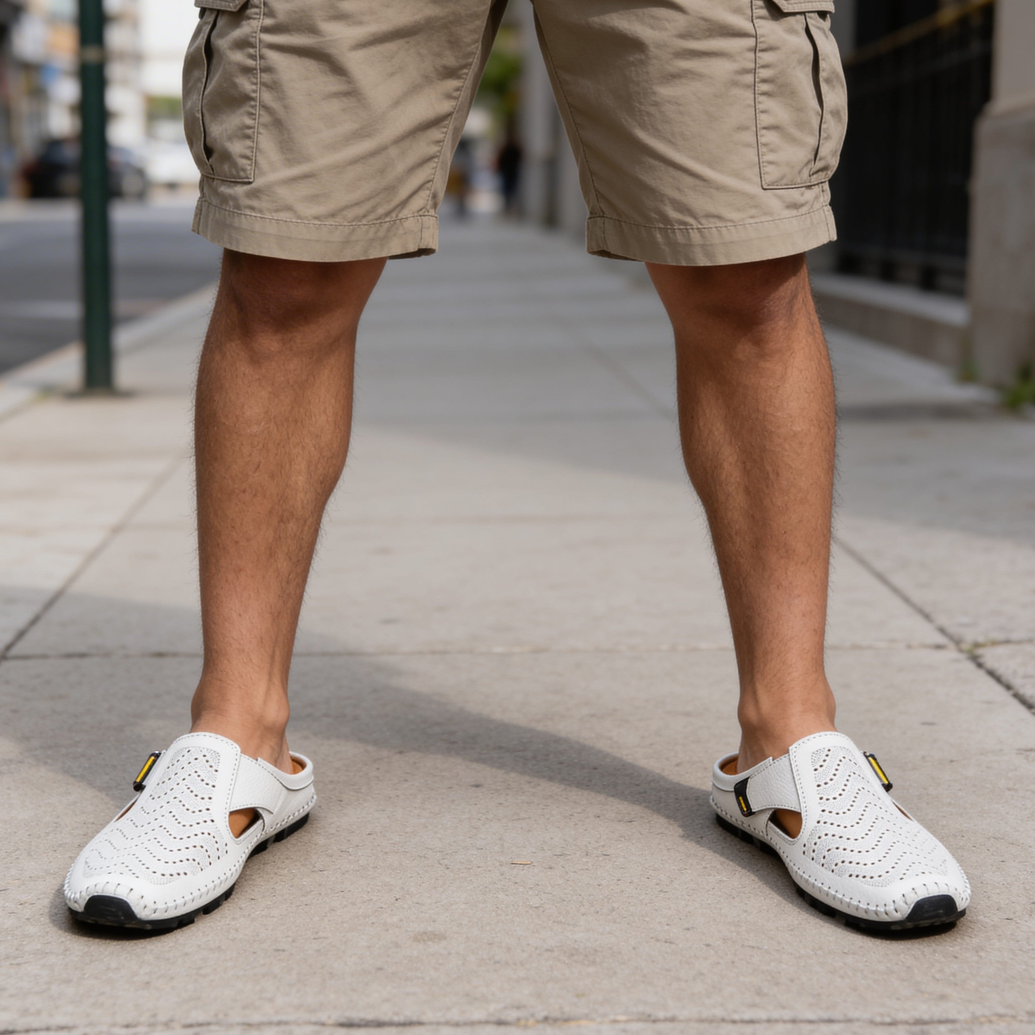 Jolito Italian Leather Half Shoes – Cushioned Breathable Summer Footwear