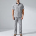 Kaiden Cotton Lightweight Summer Set — Casual Shirt-Pants Loungewear Set