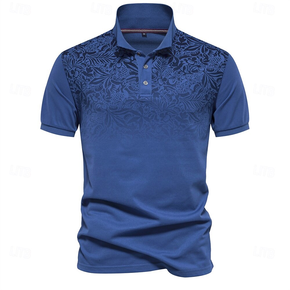 Elias Men's Floral Knit Polo Shirt