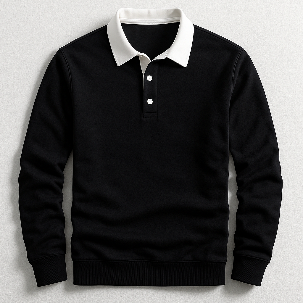Grayson Men’s Long Sleeve Polo – Premium Cotton Jersey Tailored Fit