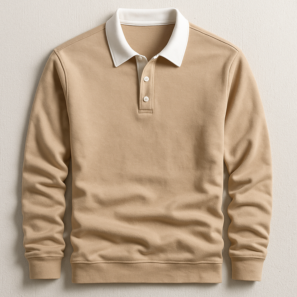 Grayson Men’s Long Sleeve Polo – Premium Cotton Jersey Tailored Fit