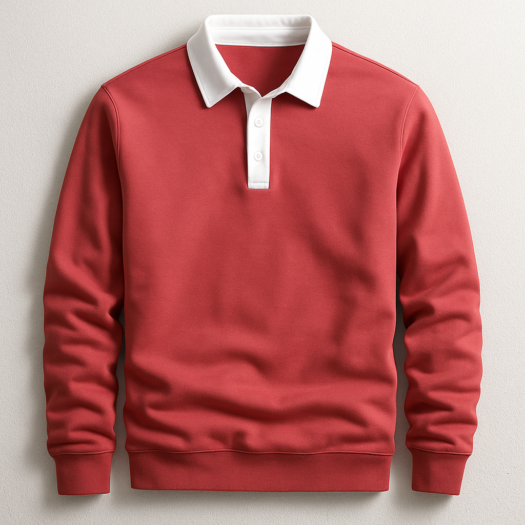Grayson Men’s Long Sleeve Polo – Premium Cotton Jersey Tailored Fit