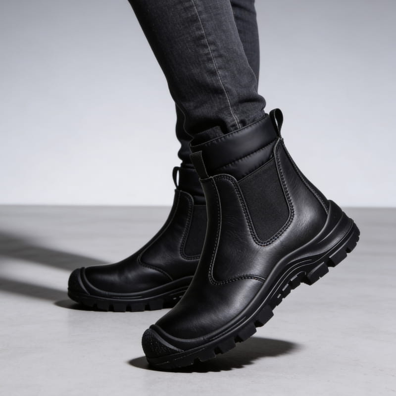 Cyrus Genuine Leather Slip-On Boots – Durable Rugged Ankle Boots