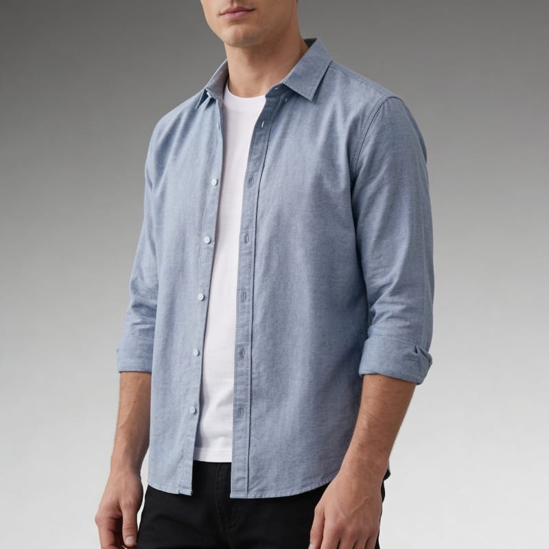Landon Cotton Relaxed Button-Down Shirt – Lightweight Casual Essential