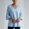Carisa Linen Button Blouse – Lightweight Breathable Everyday Top