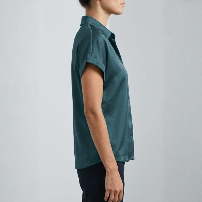 Seraphina Luxe: Premium Silk-Finish Satin Blouse