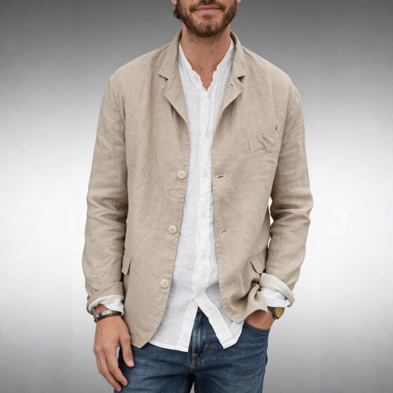 Mariano Relaxed Linen Summer Blazer – Lightweight Tailored Casual Jacket