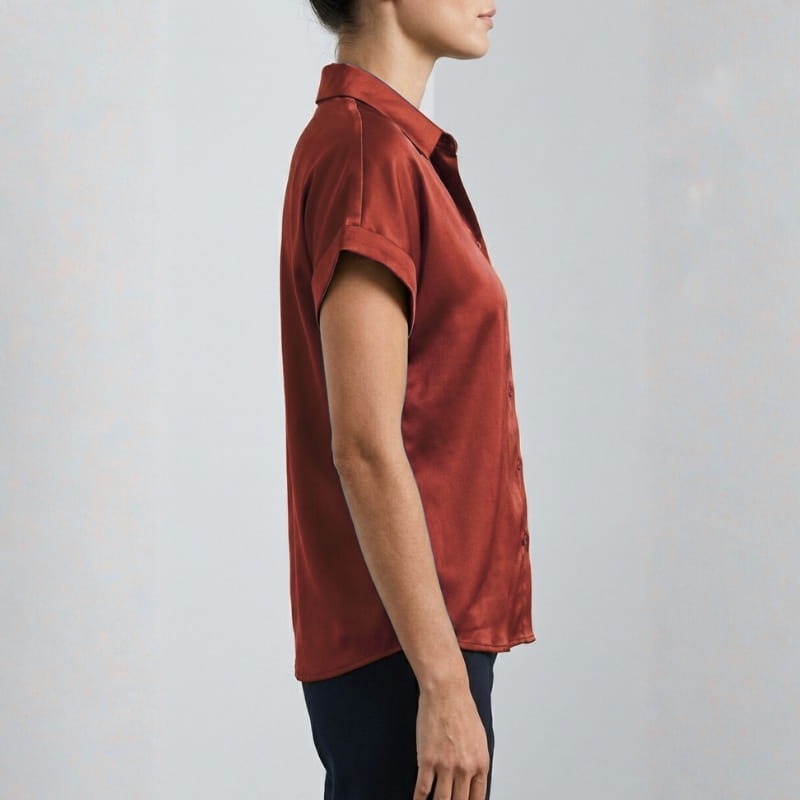 Seraphina Luxe: Premium Silk-Finish Satin Blouse