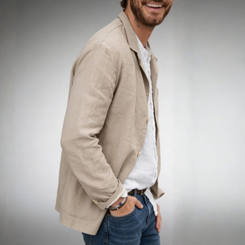 Mariano Relaxed Linen Summer Blazer – Lightweight Tailored Casual Jacket