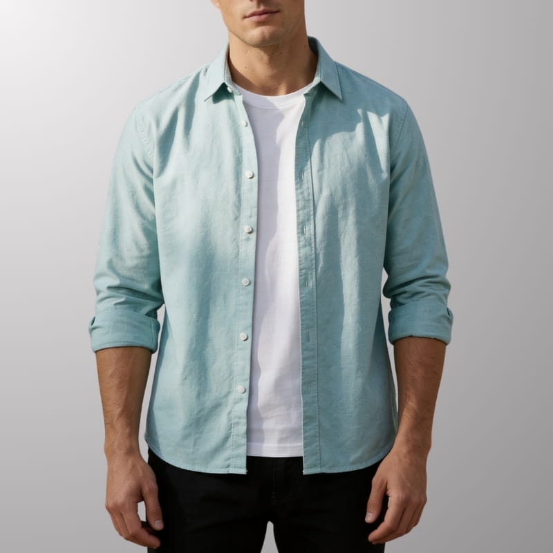 Landon Cotton Relaxed Button-Down Shirt – Lightweight Casual Essential