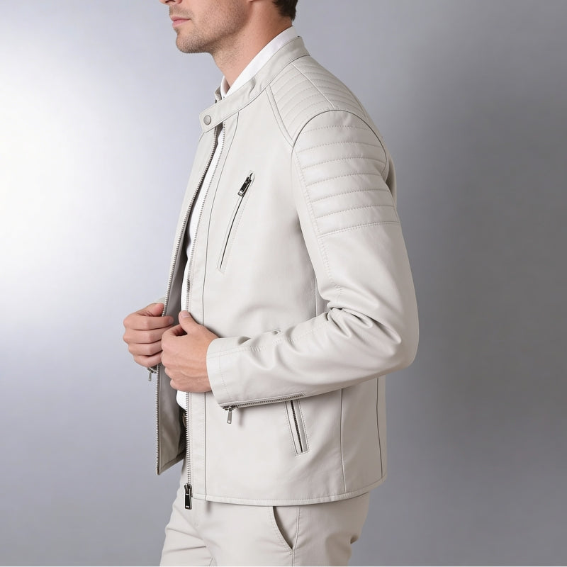 Armano Genuine Leather Biker Jacket – Rugged Casual Outerwear