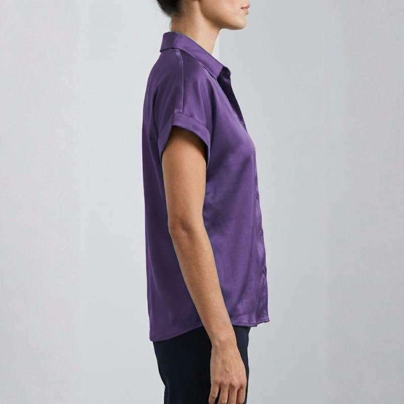 Seraphina Luxe: Premium Silk-Finish Satin Blouse