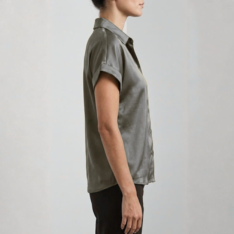 Seraphina Luxe: Premium Silk-Finish Satin Blouse
