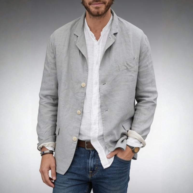 Mariano Relaxed Linen Summer Blazer – Lightweight Tailored Casual Jacket