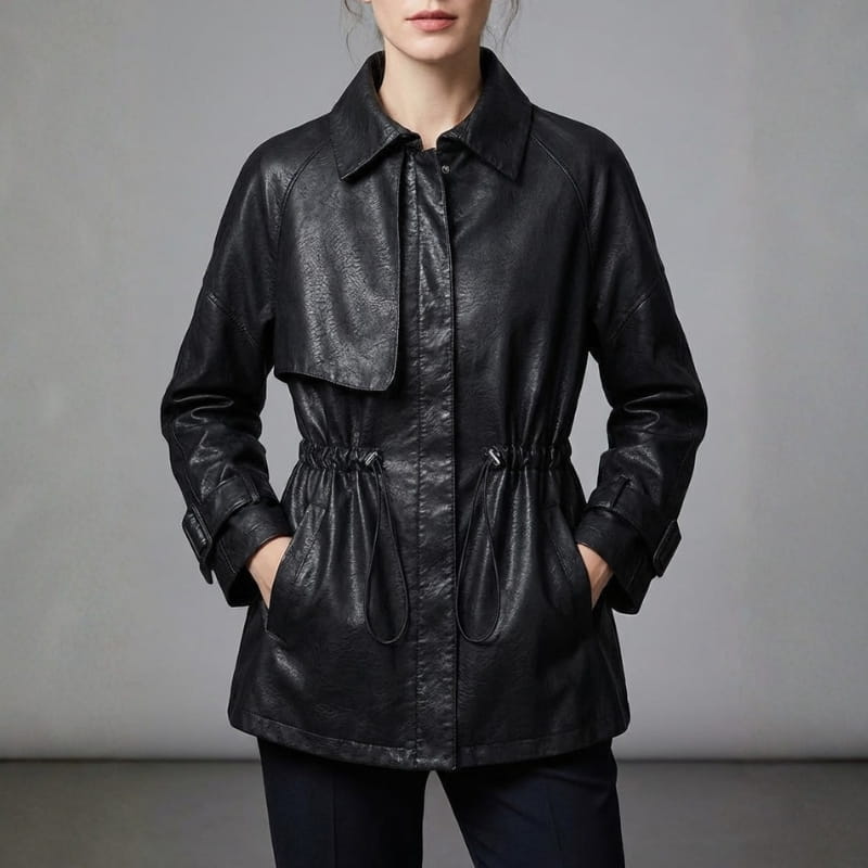 Elara Women’s Sheepskin Leather Jacket