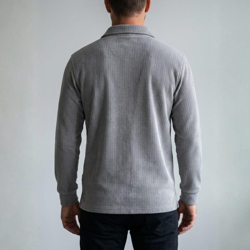 Lucien Corduroy Quarter Zip Polo Shirt – Soft Premium Layering Top