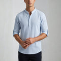 Callen Textured Cotton Henley Shirt – Relaxed Fit Casual Shirt