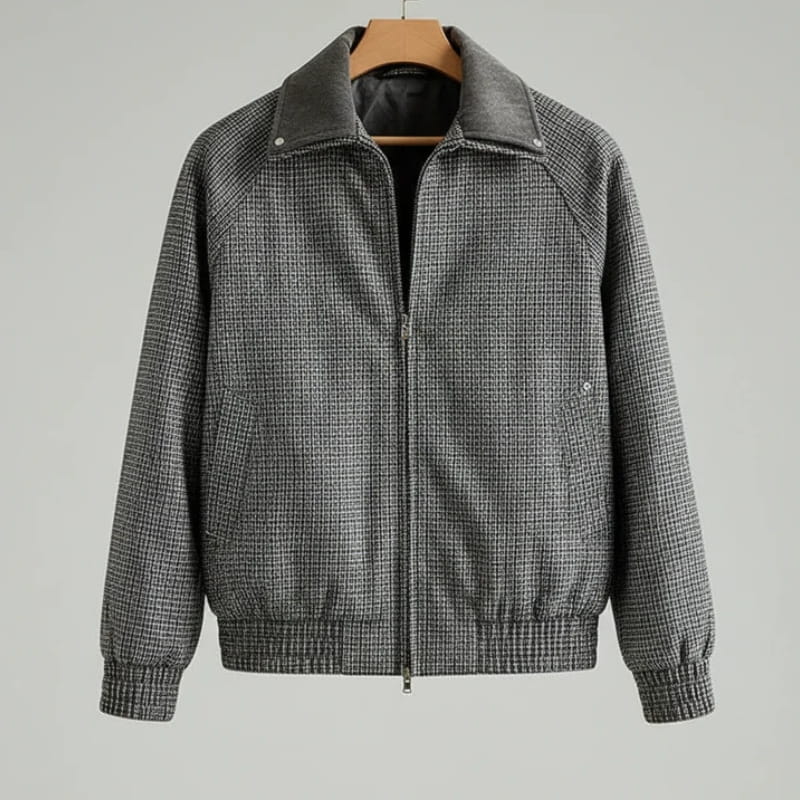 Kevin Cotton Blend Zip Jacket – Tailored Lightweight Sport Coat