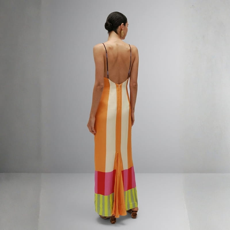 Junifer Multicolor Paloma Dress – Elegant Vibrant Maxi Dress