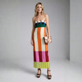 Junifer Multicolor Paloma Dress – Elegant Vibrant Maxi Dress