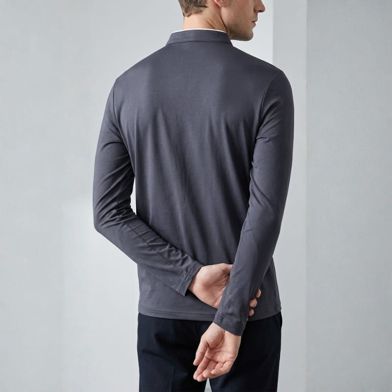 Brennan Half Zip Cotton Polo Shirt – Sleek Everyday Performance Top