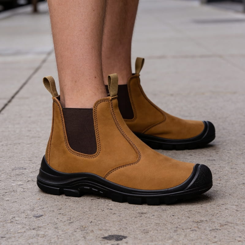 Cyrus Genuine Leather Slip-On Boots – Durable Rugged Ankle Boots