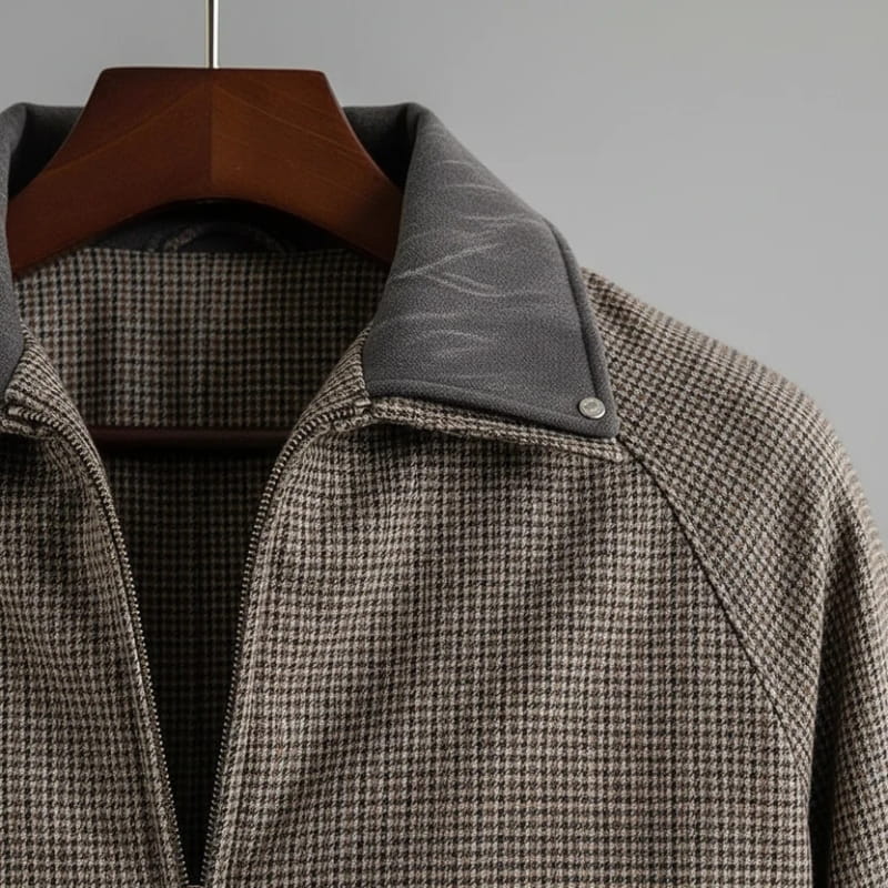 Kevin Cotton Blend Zip Jacket – Tailored Lightweight Sport Coat
