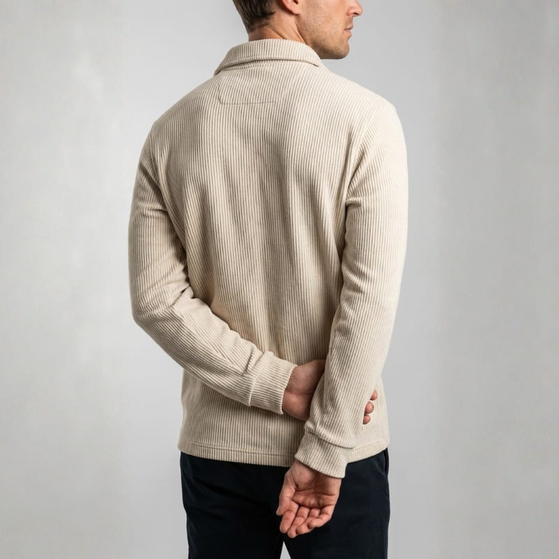 Lucien Corduroy Quarter Zip Polo Shirt – Soft Premium Layering Top