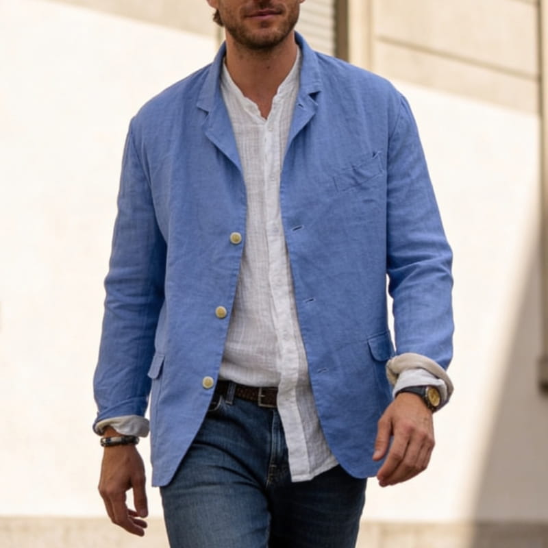 Mariano Relaxed Linen Summer Blazer – Lightweight Tailored Casual Jacket