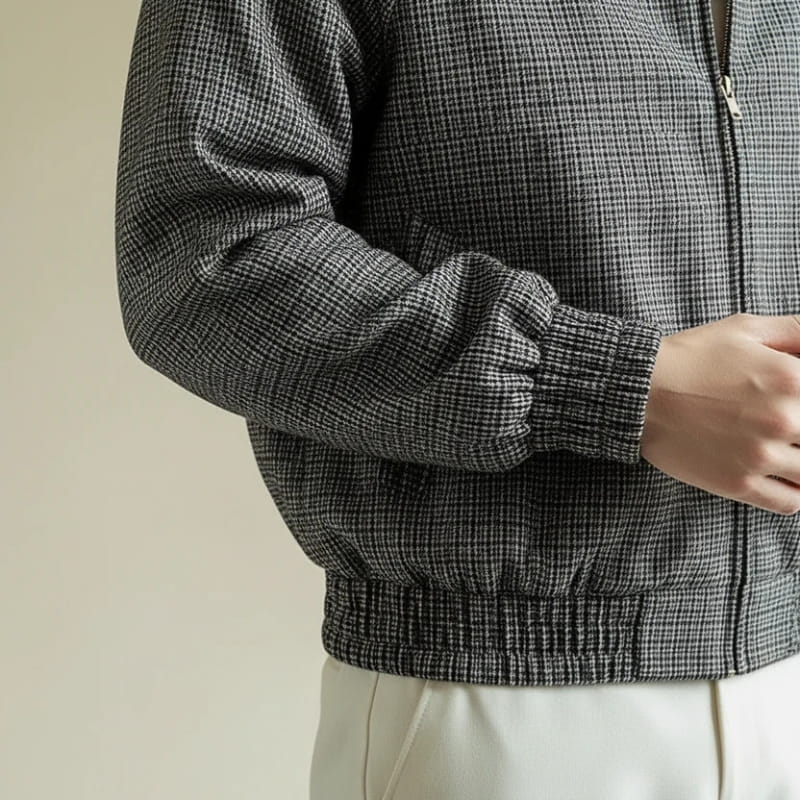 Kevin Cotton Blend Zip Jacket – Tailored Lightweight Sport Coat