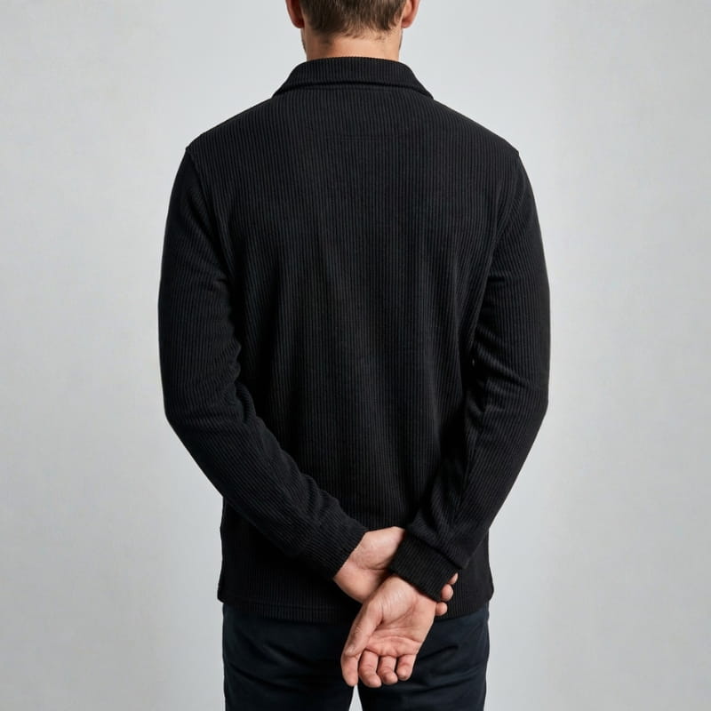 Lucien Corduroy Quarter Zip Polo Shirt – Soft Premium Layering Top