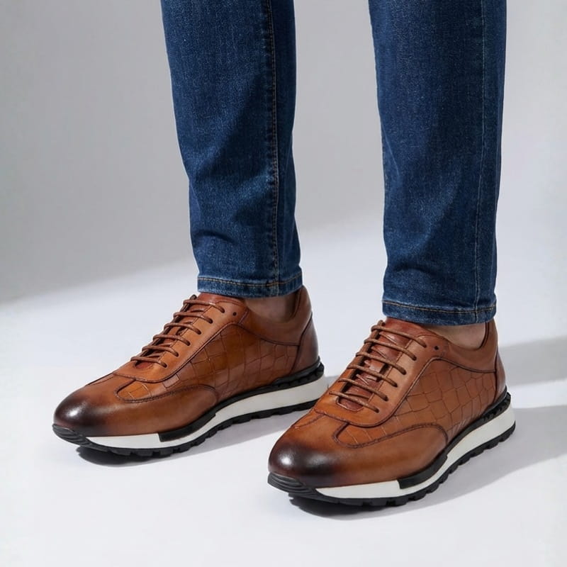 Marcello Genuine Leather Sneakers – Premium Casual Dress Footwear